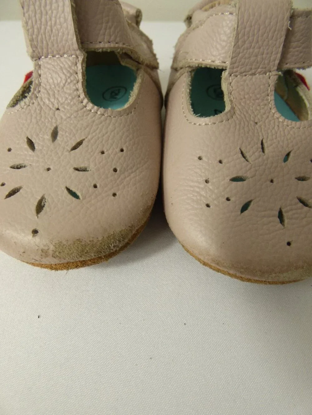 Zutano Genuine Leather Blush Mary Janes, Size 12 Months